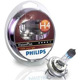 PHILIPS Žiarovka 12V H4 60/55W P43T VisonPlus - set 2ks
