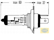 Hella Žiarovka H4 12V 60/55W P43T