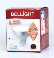 BELLIGHT LED MR16 230V 6W 4000K 480lm