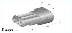 Tyco Obal kolíkov SUPERSEAL   1,5mm 3-cestný