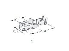 MTA Dutinka  plochá otrasuvzdorná 6,3mm - pocínovaná (0,5-1,5)