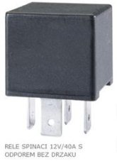 Hella Relé spínacie 12V/40A 4-kontaktné s odporom bez drziaka