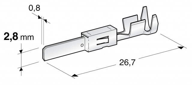 Tyco Konektor VW-ŠKODA  JPT 2,8mm  - samec-kolík