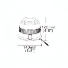 maják LED pevný 12V-24V oranžový 12 LED*1W