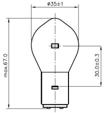 Vosla Žiarovka 12V 20W BA20D RS6041