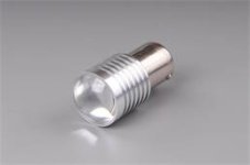 AUTOLAMP LED 12V-24V (P21W) Ba15s číra 1xSUPER SMD šošovka