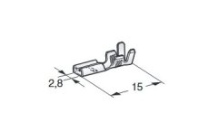 MTA Dutinka plochá  2,8mm mosadzná