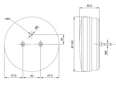AUTOLAMP Svetlo združené FT-113Y LED 12-24V smer.+brzda+obrys FRISTON