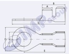 IMP GROUP Očko neizolované  8,4 mm mosadzné 3-6mm