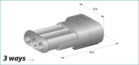 Tyco Obal kolíkov SUPERSEAL   1,5mm 3-cestný