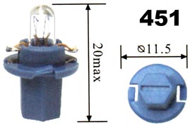 AUTOLAMP Žiarovka vyššia Waigeer BX8,4d 12V 1,2W