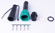 Zástrčka bajonet 5pin zelená -pravá