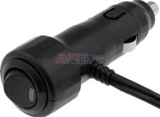 Zástrčka do zapaľovača,kolík+vypínač vpredu preklápací