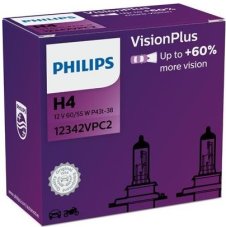 PHILIPS Žiarovka 12V H4 60/55W P43T VisonPlus - bal. 2ks