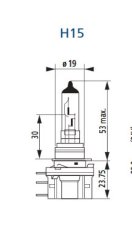 NARVA  Žiarovka 12V H15 55/15W PGJ23t-1