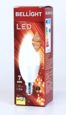 BELLIGHT LED  220-240V C35 7W E14 560lm teplá biela sviečka