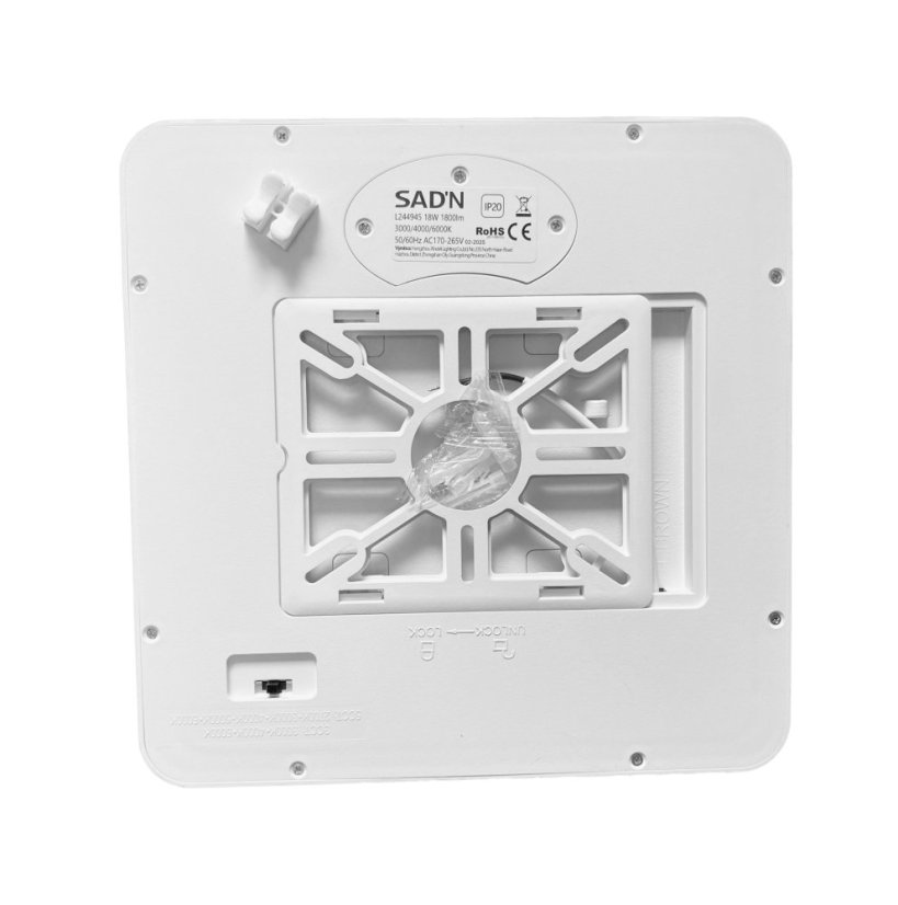 LED svietidlo 18W 185-250V biele 3000/4000/6500K štvorcove