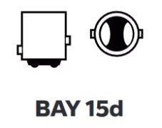 AUTOLAMP LED 12V-24V (P21/5W) BAY15d červená 50W