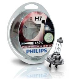 PHILIPS Žiarovka 12V H7 55W PX26D VisionPlus +60%- set 2ks