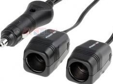 Redukcia autozapalovač 2x zásuvka- rozdel.s káblom 2M