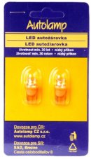 AUTOLAMP LED 12V (W5W) W2,1x9,5d oranž rozptyl 2ks