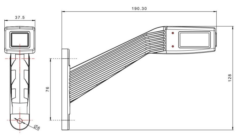 AUTOLAMP Svetlo pozičné tykadlo LED FT-145 12-24V ľavé