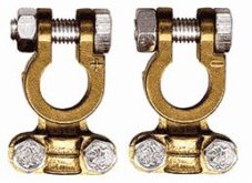 MTA Svorka batériová mosadzná plusová + rovná