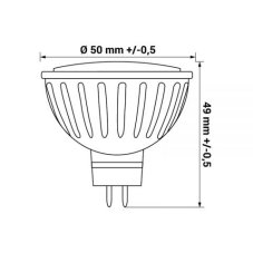 ORO LED 30 12V MR16 6W 500lm 4000K
