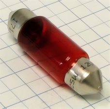 NARVA  Žiarovka 12V 5W SV8,5 C5W- 35 d11 červená