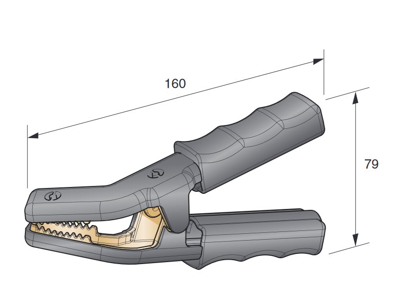 Krokosvorka izolovaná zahnutá 650A-1000A- červená