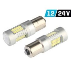 LED 12V-24V (P21W) BA15s čirá CANBUS-2KS
