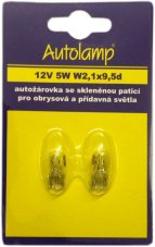 AUTOLAMP Žiarovka 12V 5W W2,1x9,5d W5W celoskl.-blister 2ks