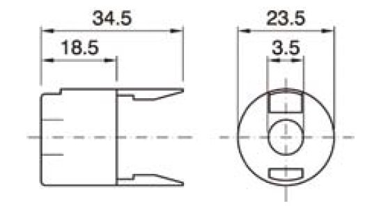 Orbitec Prípojka  DO 2796 k objímke a jej držiaku biela