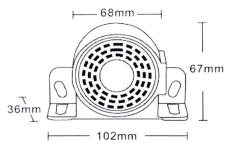 Alarm cúvací 12-80V- 2 funkcie