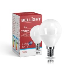 BELLIGHT LED 180-260V G45 9W E14 830lm studená biela iluminačka