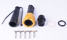 Zástrčka bajonet 5pin IP67 UNI žltá-ľavá