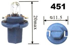 AUTOLAMP Žiarovka vyššia Waigeer BX8,4d 12V 1,2W