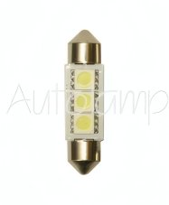 AUTOLAMP LED 12V (C10W) SV10x36 číra 3xSMD vysokosvietivá