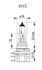 AUTOLAMP Žiarovka 24V 20/60W H15 PGJ23t-1