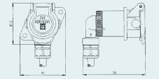 Erich Jaeger Zásuvka 24V/15P 90°