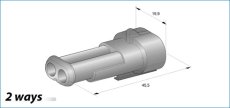 Tyco Obal kolíkov SUPERSEAL   1,5mm  2-cestný