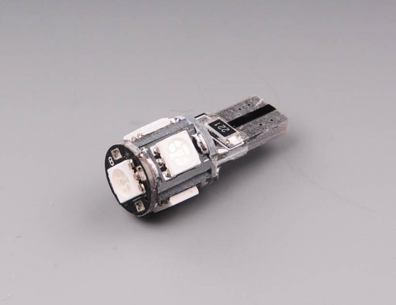 AUTOLAMP LED 12V (W5W) W2,1x9,5d modrá  CANBUS 5X 5050