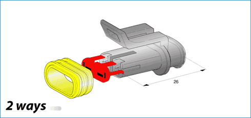 Tyco Obal dutinky SUPERSEAL 1,5mm 2-cestný