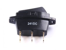 Vypínač kolískový 24V - elipsa -oranžový-podsvietený