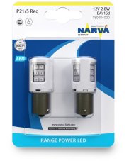 NARVA LED P21/5 Red BAY15d 12V 2,8W červená (2ks)