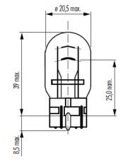 Vosla Žiarovka 12V 21/5W W3x16q