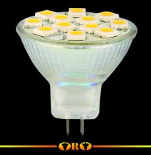 ORO LED 12 12V 2W SMD  MR11 120st. teplá biela