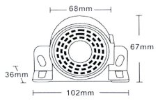 Alarm cúvací 12-80V- 2 funkcie