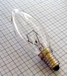 Žiarovka 240V 25W E14 sviečka-číra 35x100mm