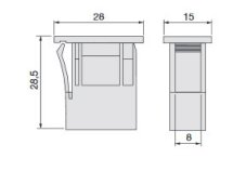 MTA Držiak  UNI nožovej poistky - spodné vývody